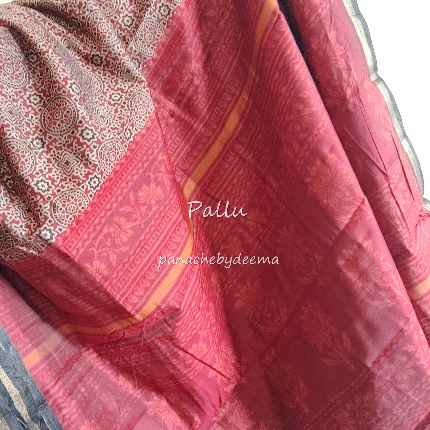 Ajrakh design casual /daily wear saree |MO2