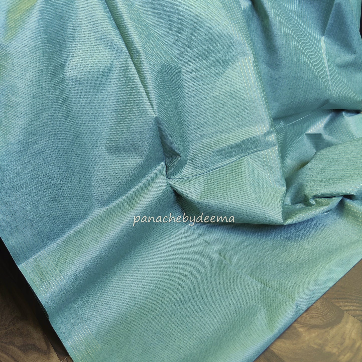 Semi tussar saree with silver zari weaving| green| D8