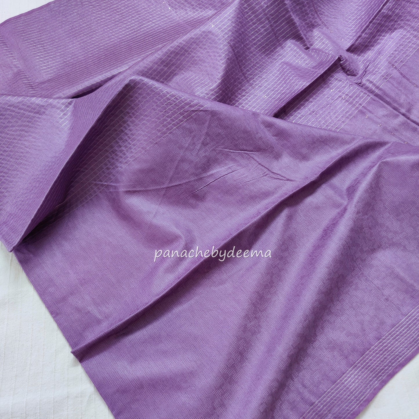 Semi tussar saree with silver zari weaving| Violet | D7