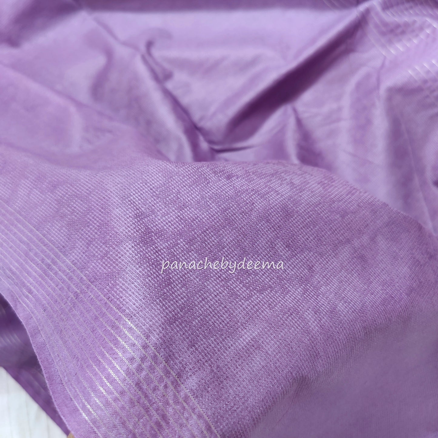 Semi tussar saree with silver zari weaving| Violet | D7