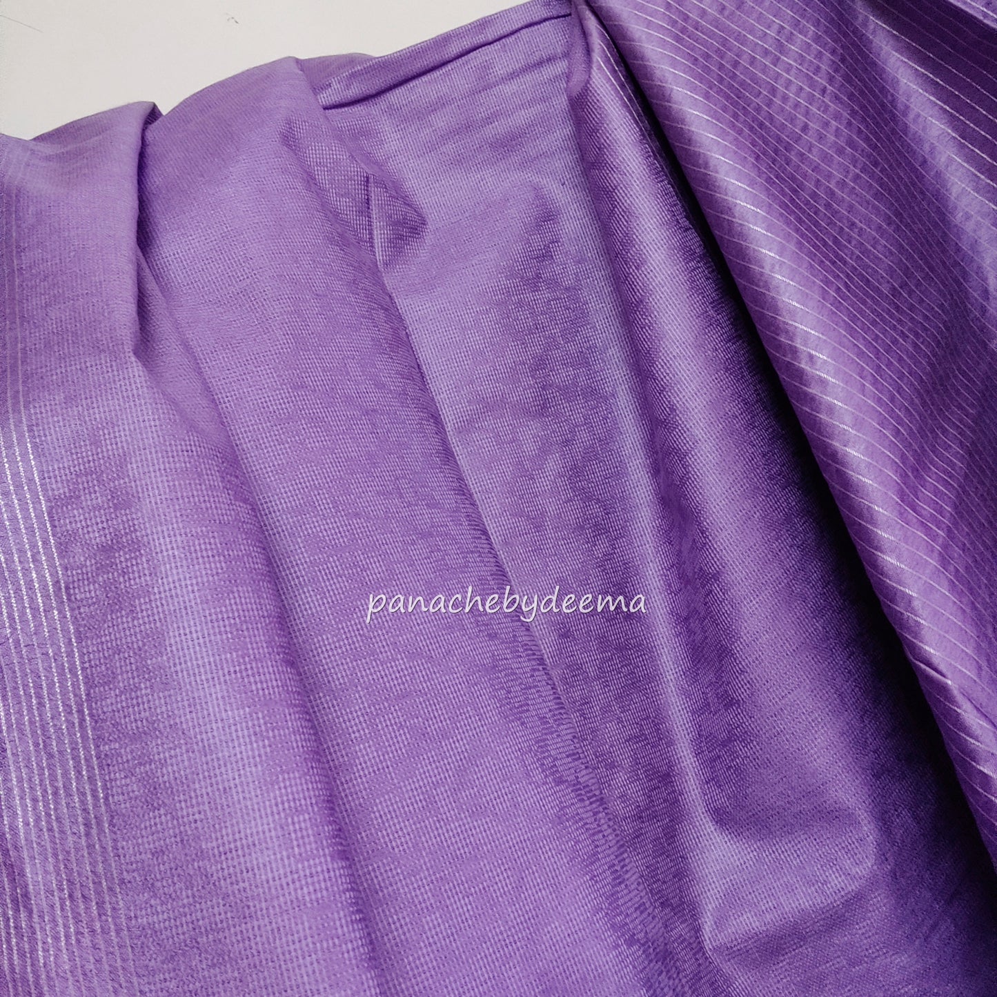 Semi tussar saree with silver zari weaving| Violet | D7