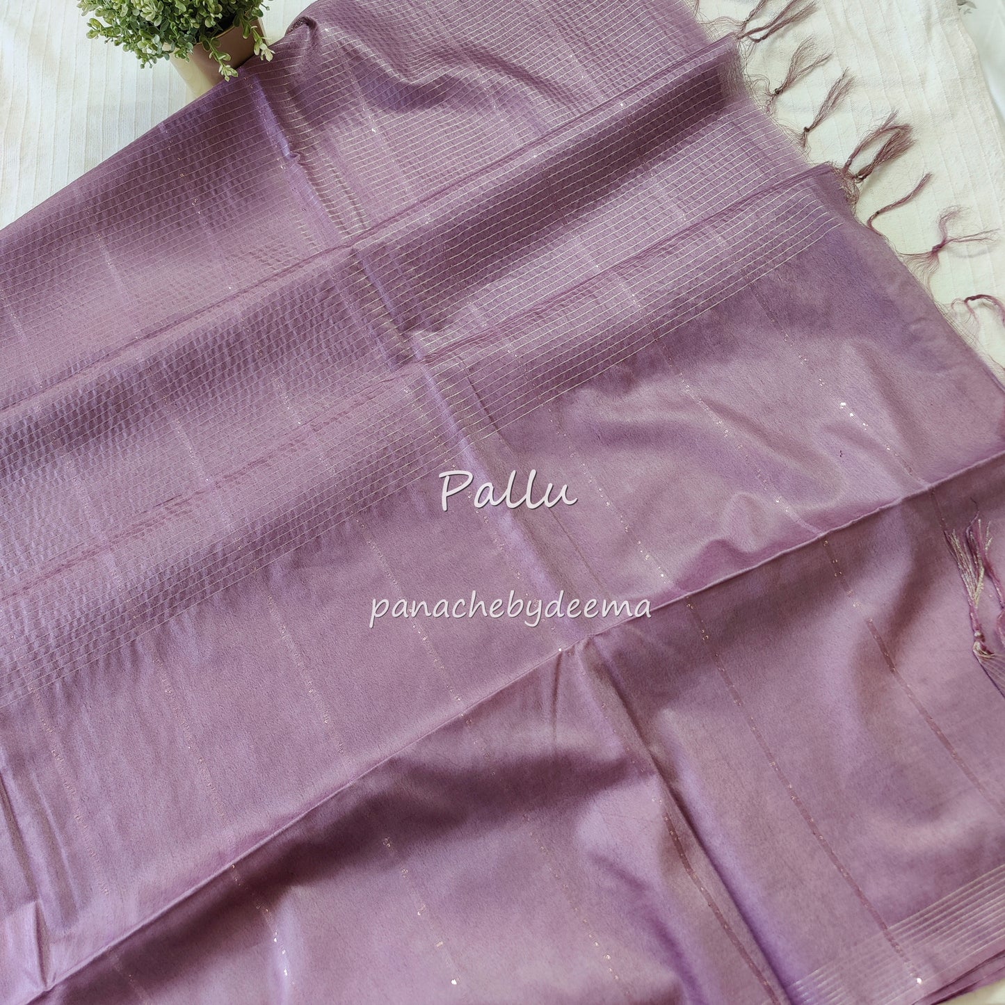 Semi tussar saree with silver zari weaving| Onion pink | D9