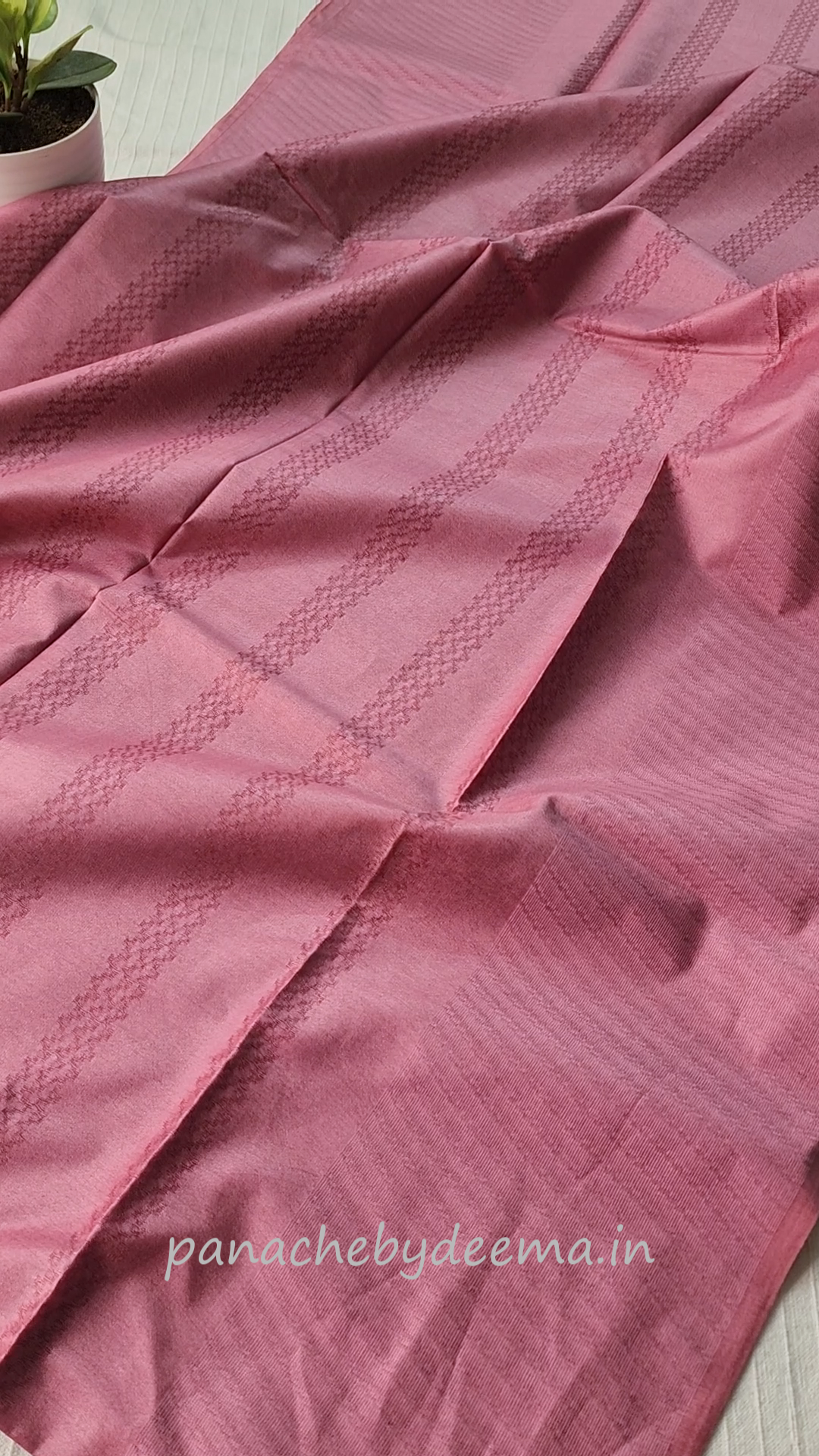 Semi munga saree | Light pink | W8