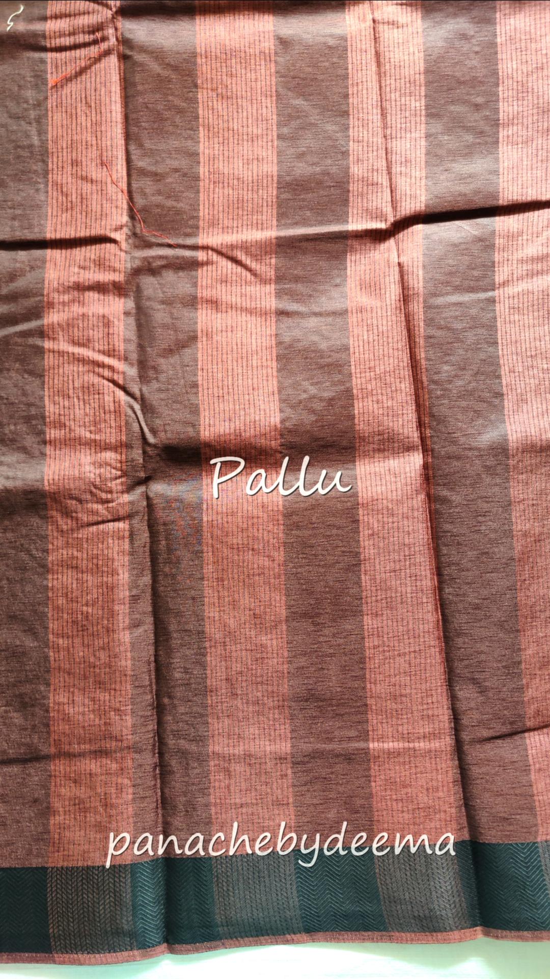 Beautiful semi tussar saree with beautiful thread embroidery | Maroon | RF5