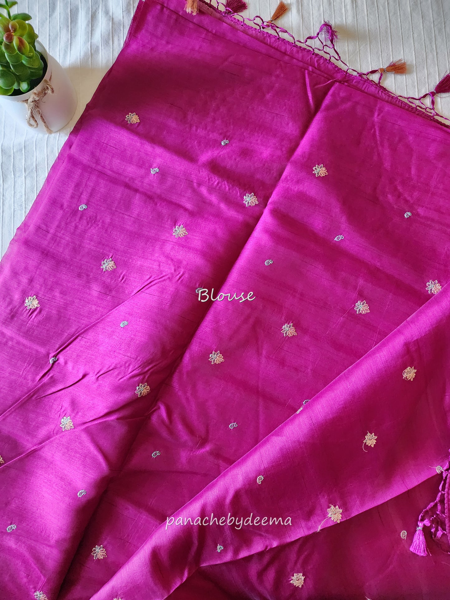 Matka silk designer saree with heavy embroidery | Vadamalli shade | MT6