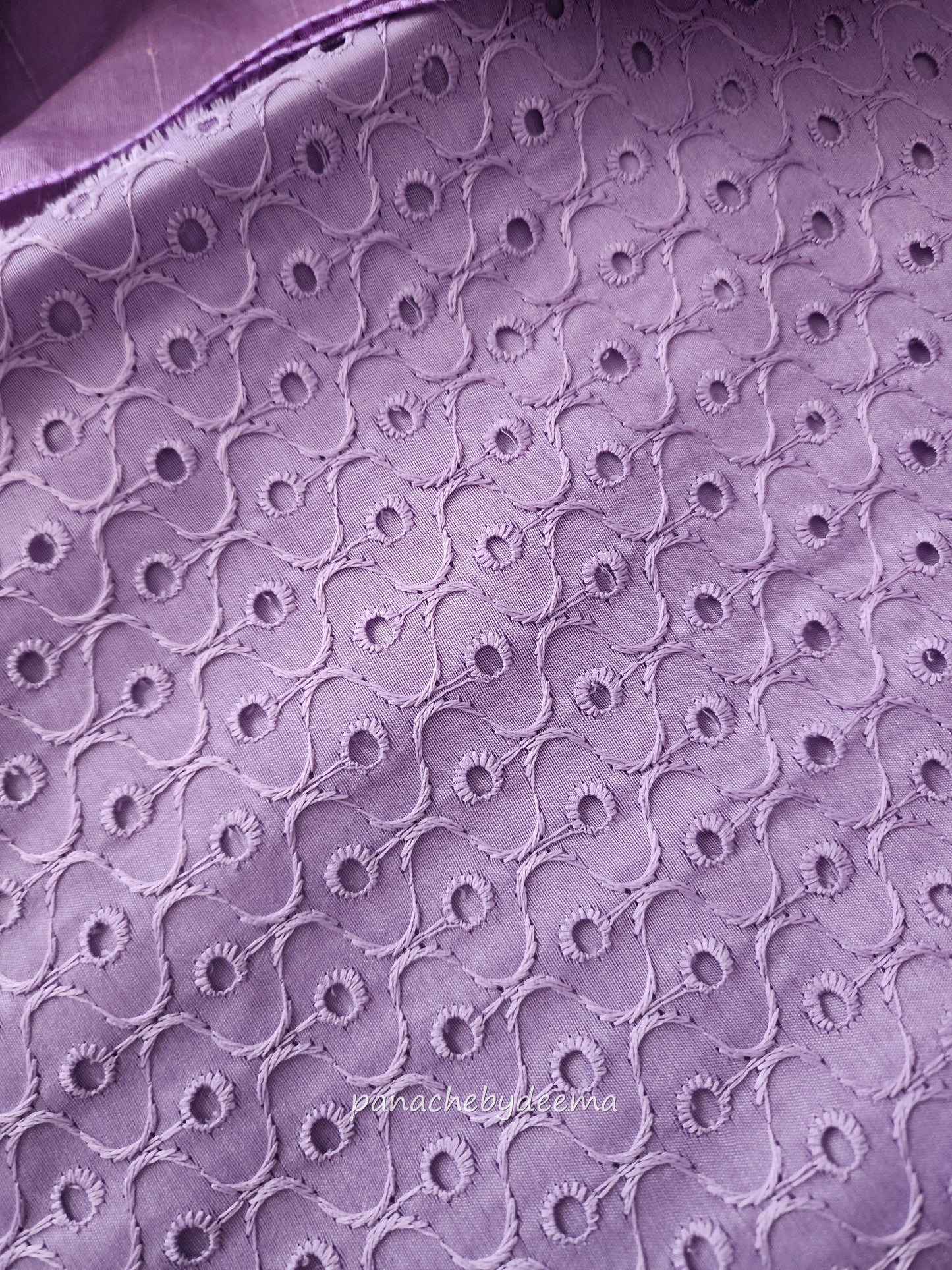 Semi raw silk hakoba material unstitched salwar set | Lavender | H1