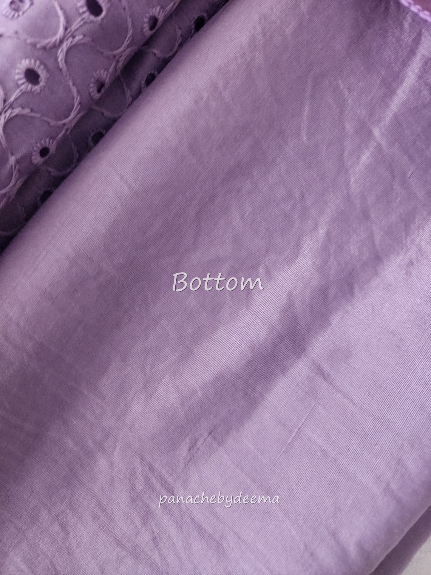 Semi raw silk hakoba material unstitched salwar set | Lavender | H1