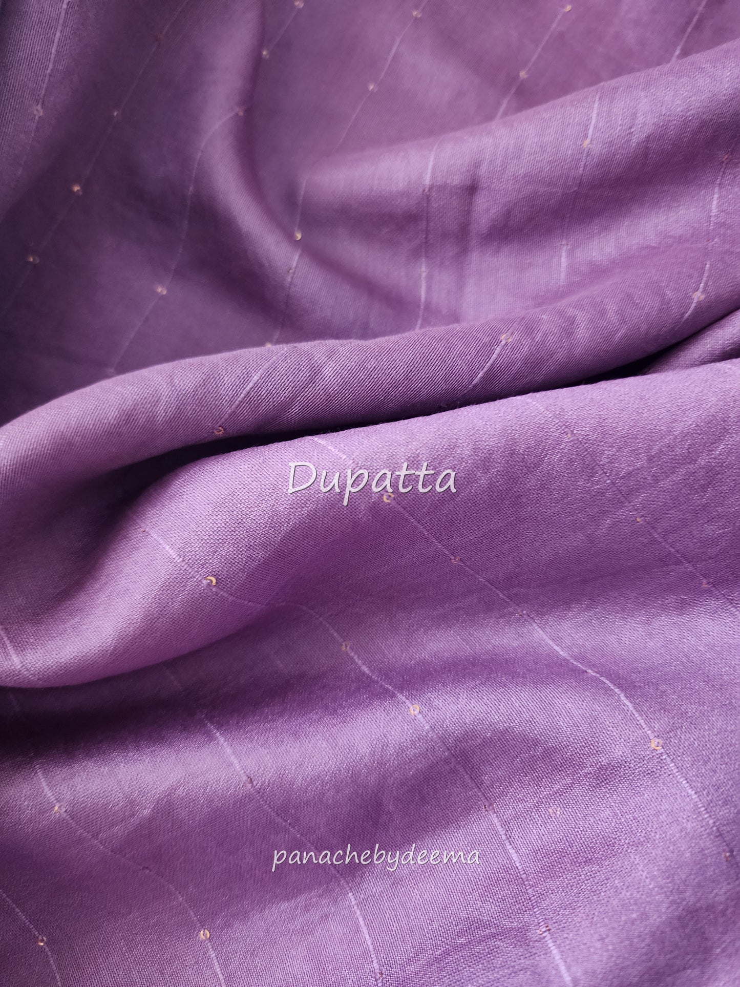 Semi raw silk hakoba material unstitched salwar set | Lavender | H1