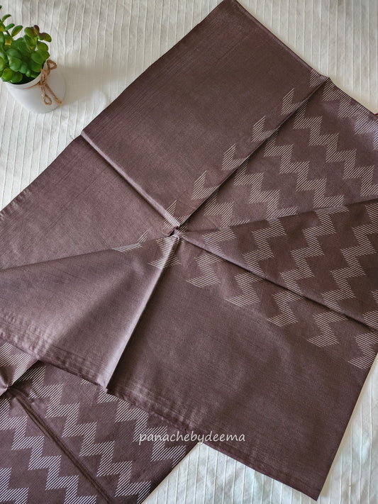 Beautiful semi munga silk saree | Coffee brown | MS7