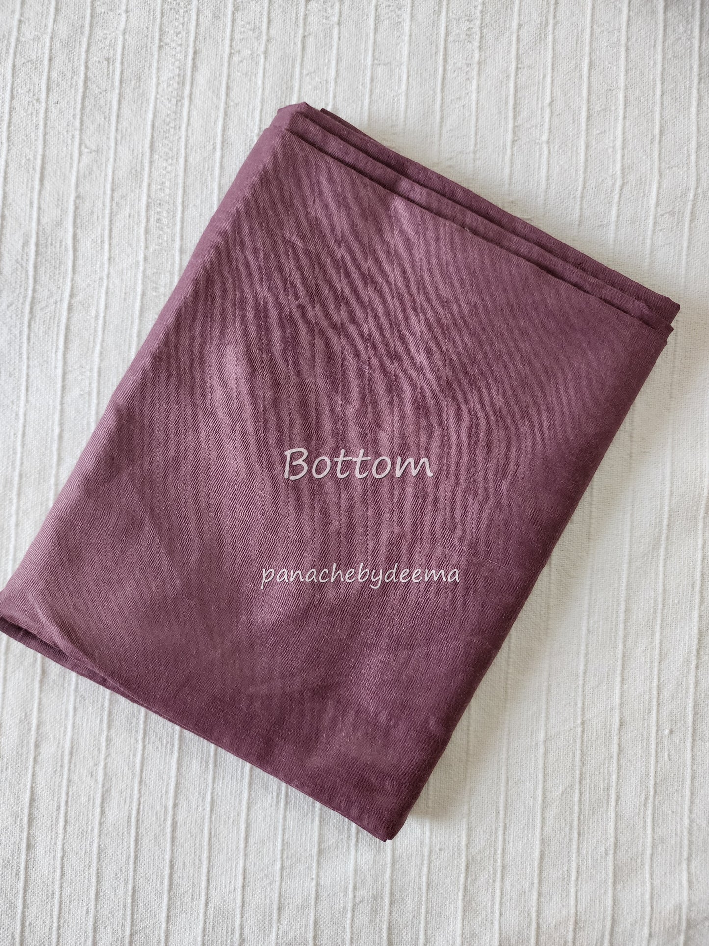 Semi silk unstitched salwar set | Ligt brown with purple bottom  | B1