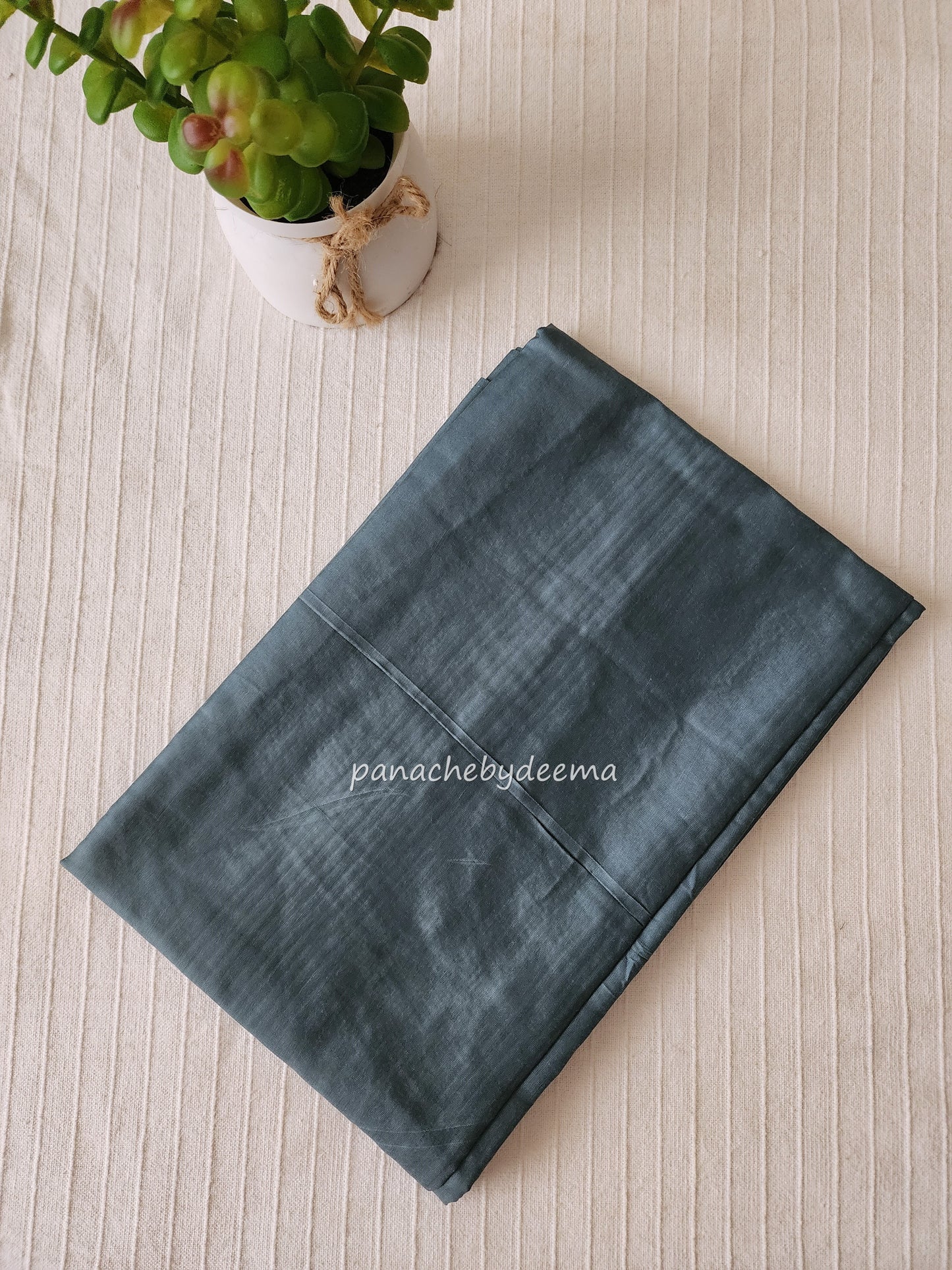 Semi tussar unstitched salwar set | Teal blue | S2