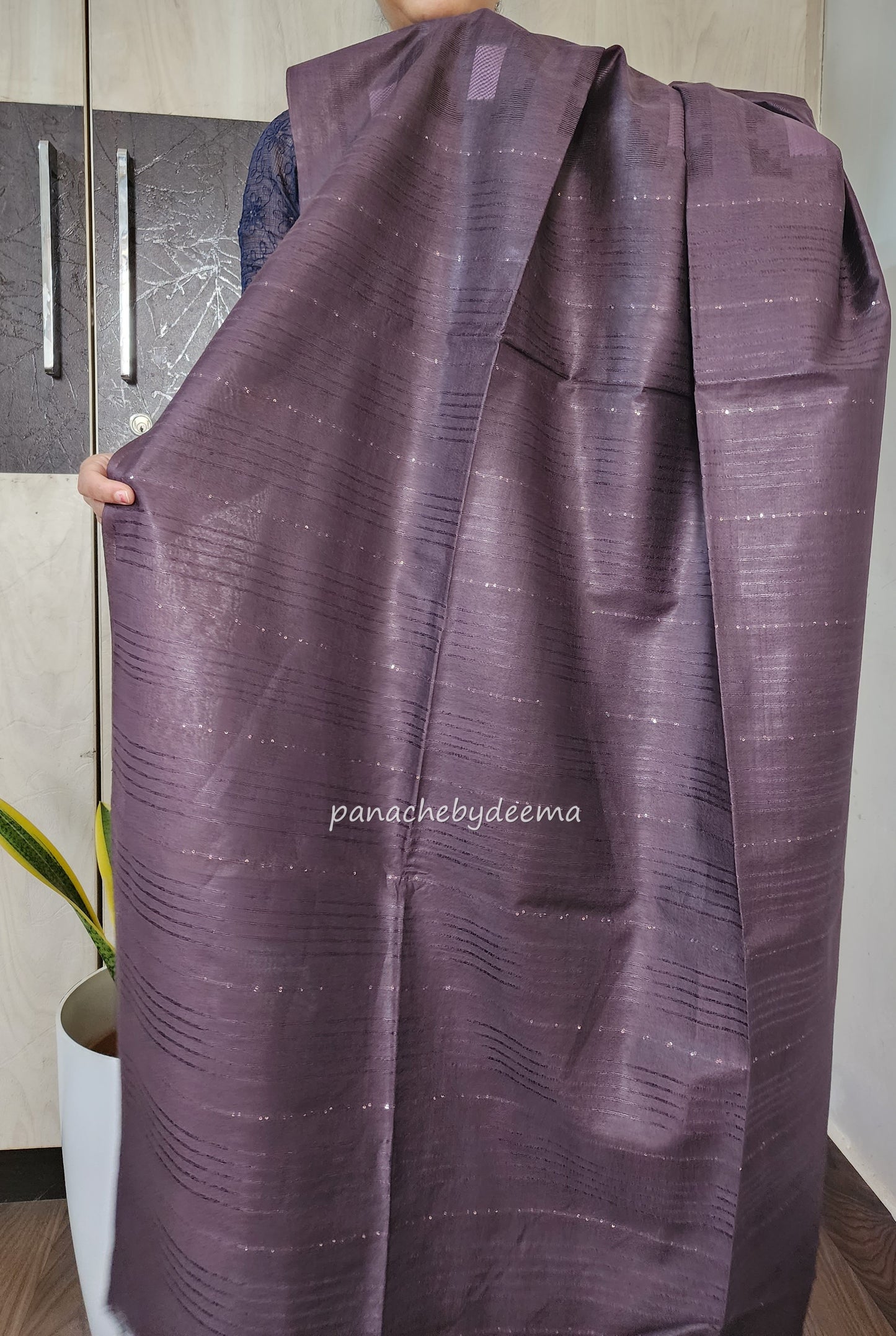 Beautiful semi munga silk saree |Dark purple| M4