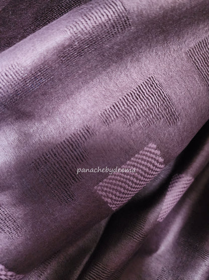 Beautiful semi munga silk saree |Dark purple| M4