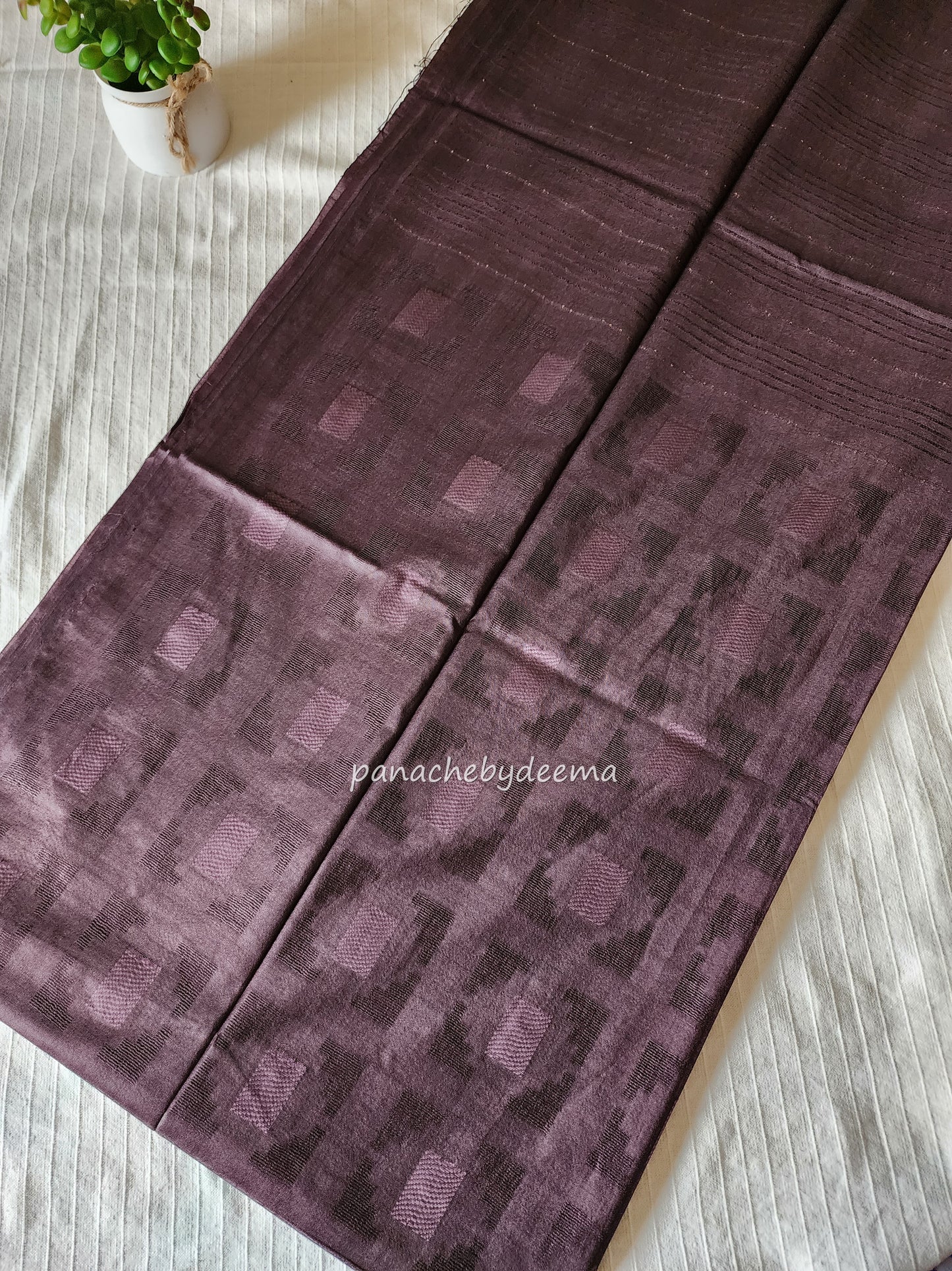 Beautiful semi munga silk saree |Dark purple| M4