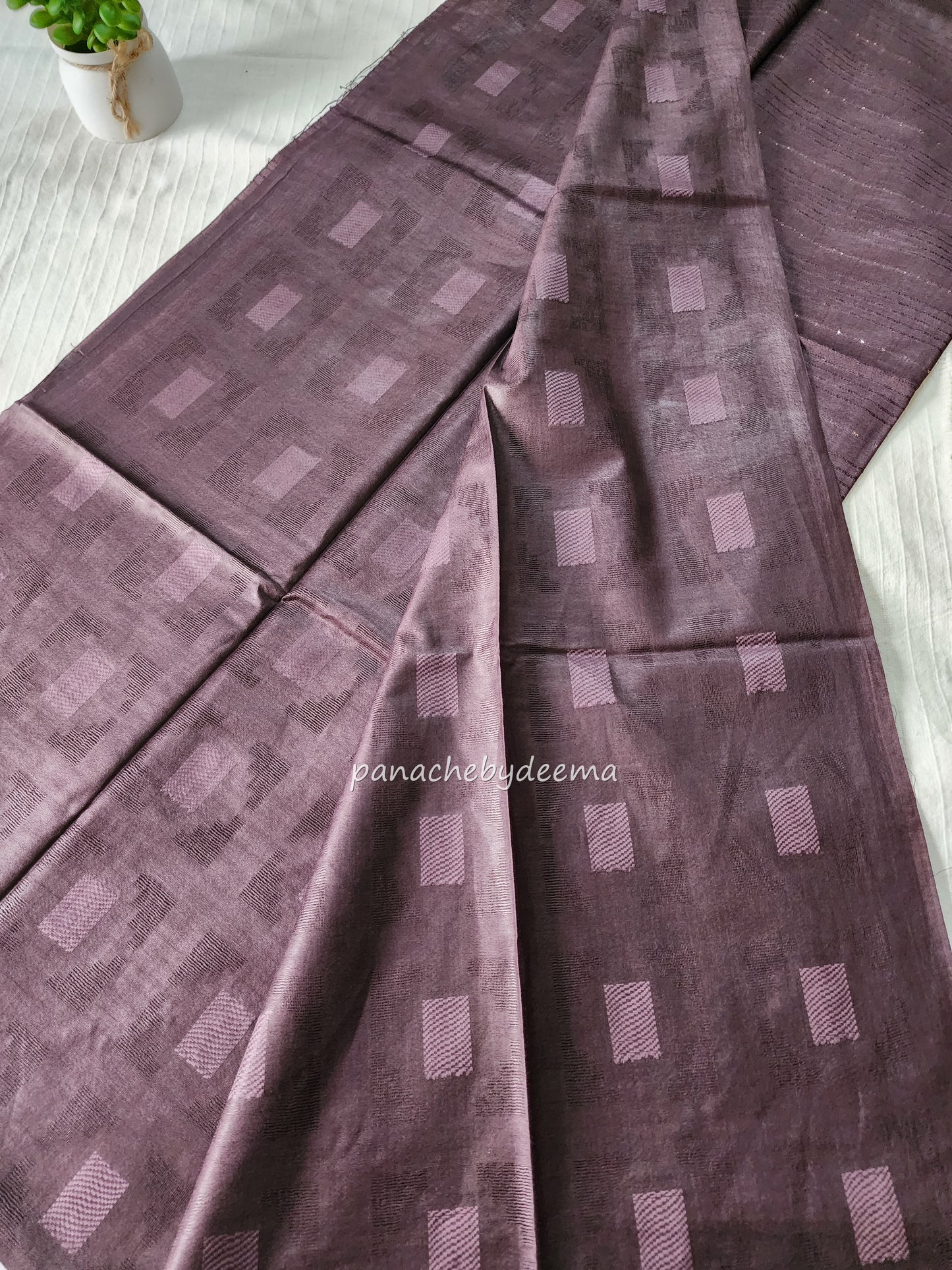 Beautiful semi munga silk saree |Dark purple| M4