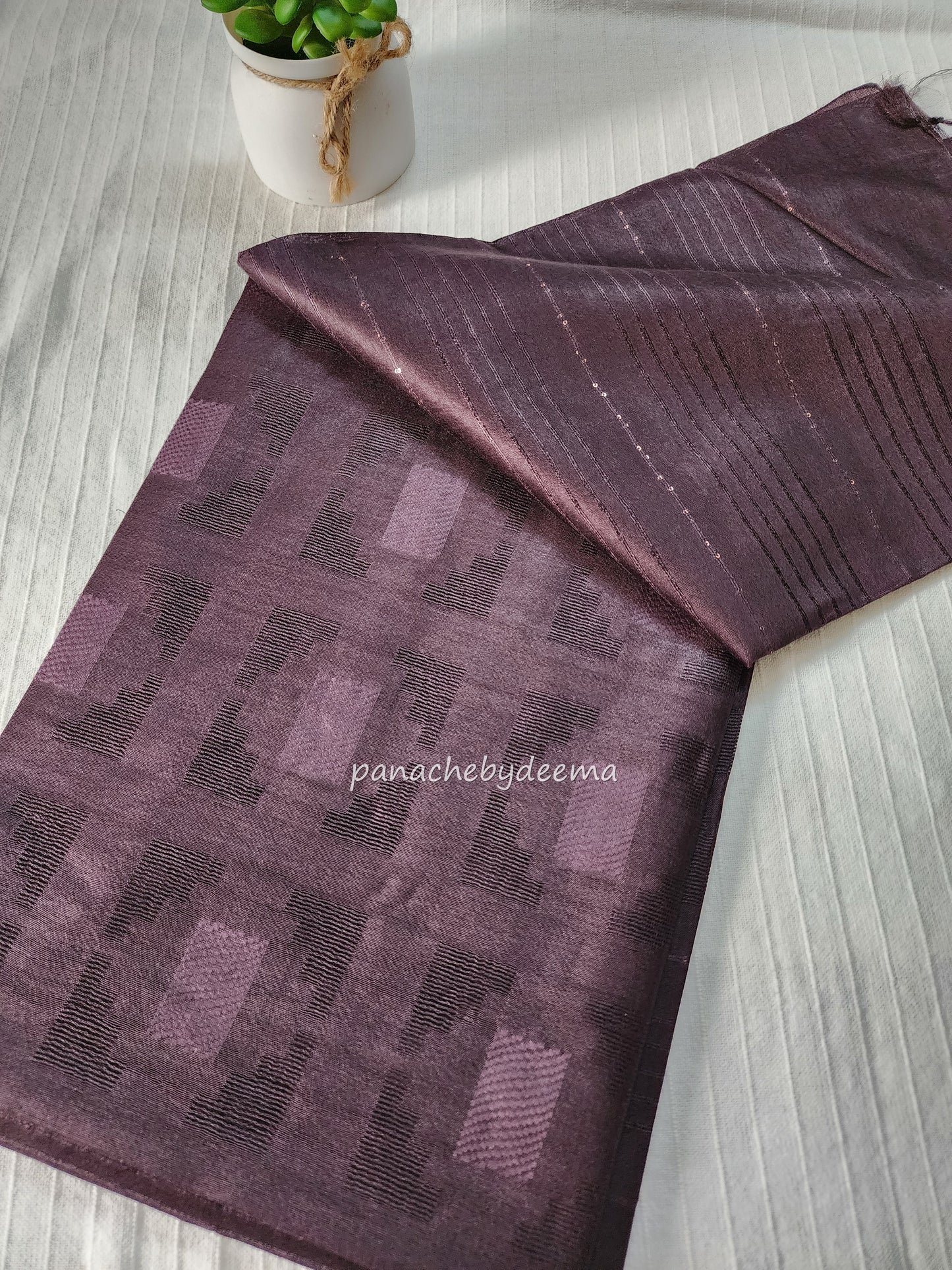 Beautiful semi munga silk saree |Dark purple| M4