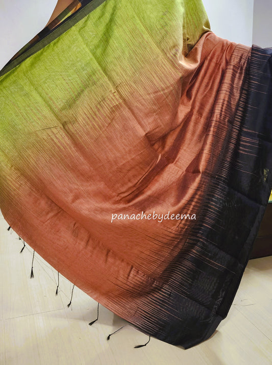 Semi cotton silk  saree with Ikkat design | Mukticolour |I2