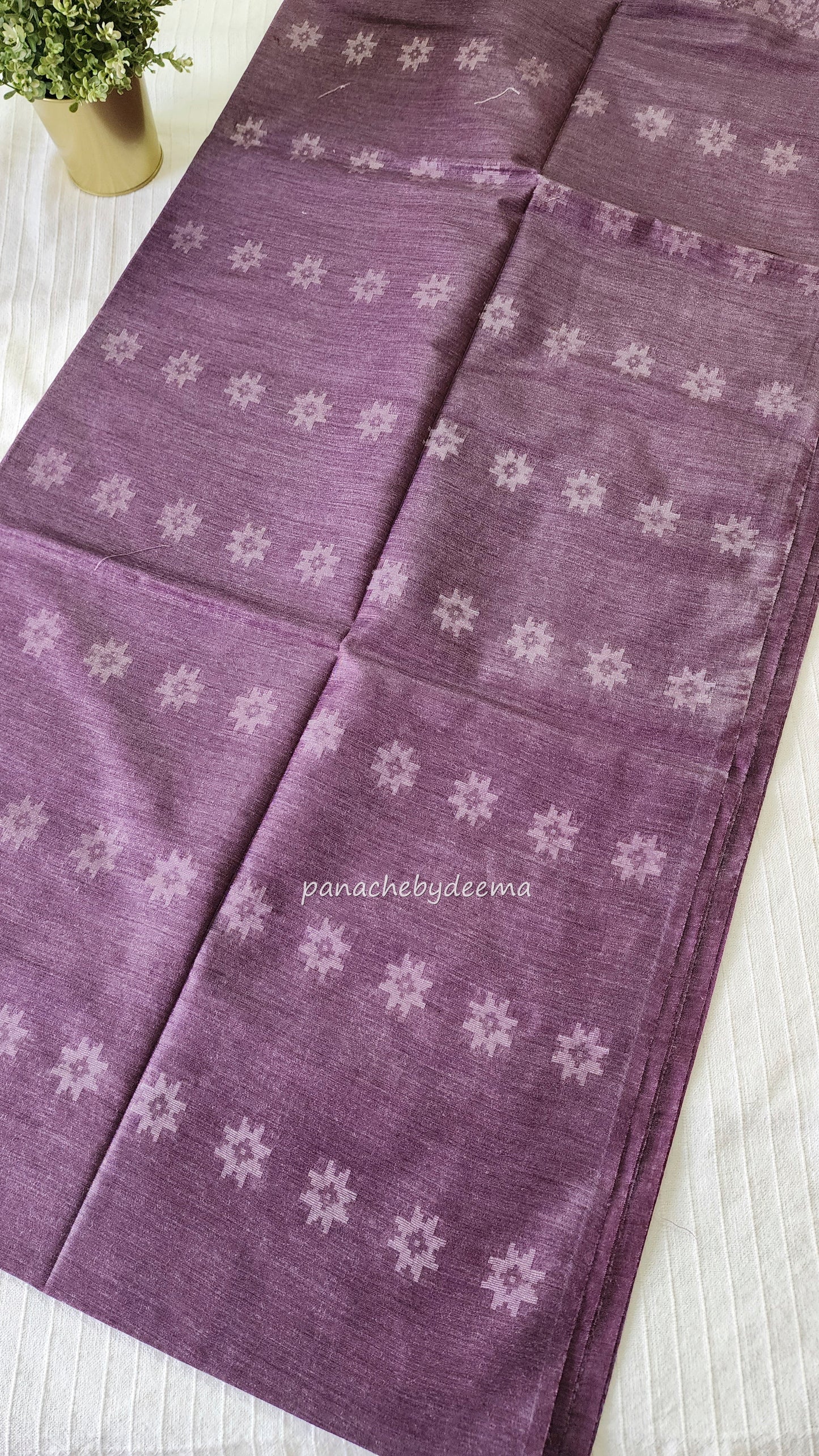 Semi tussar saree with thread weaving | Purple | CH5