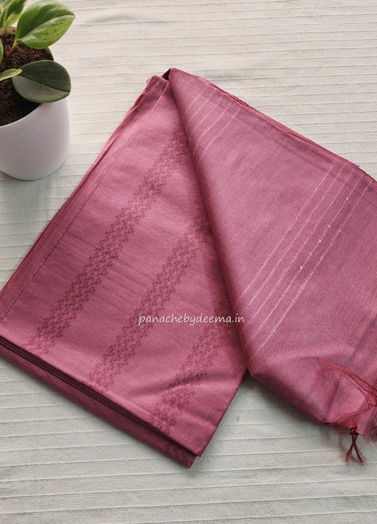 Semi munga saree  | Light pink | W8