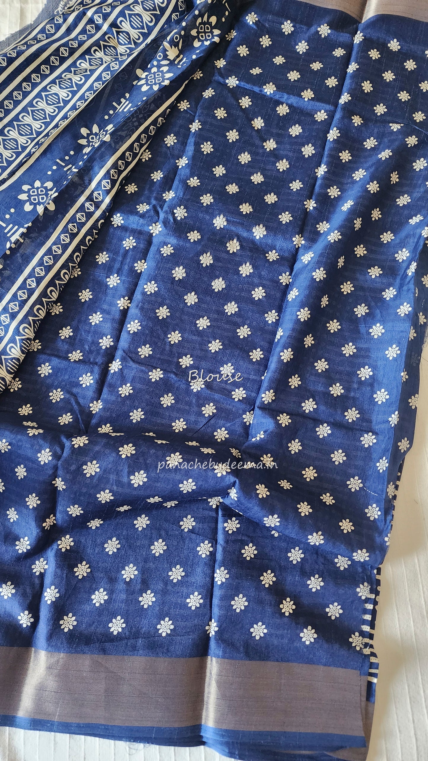 Casual/daily wear saree | Blue| S7