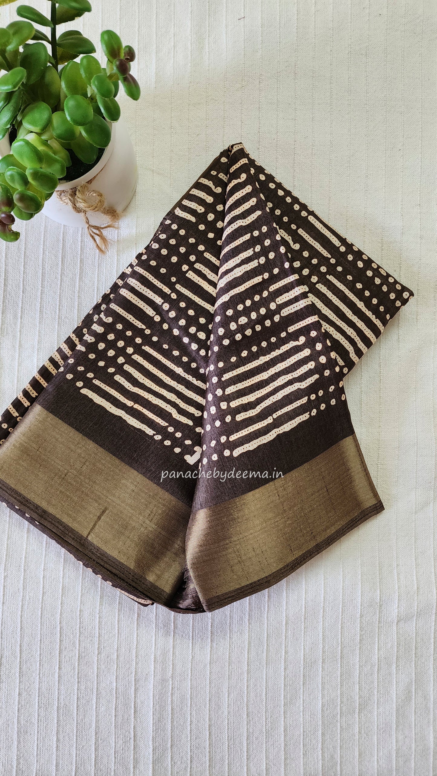 Casual/daily wear saree |brown | S9
