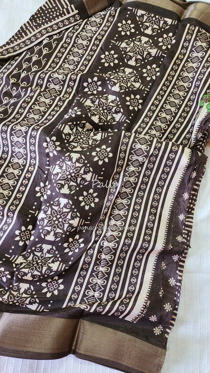 Casual/daily wear saree |brown | S9