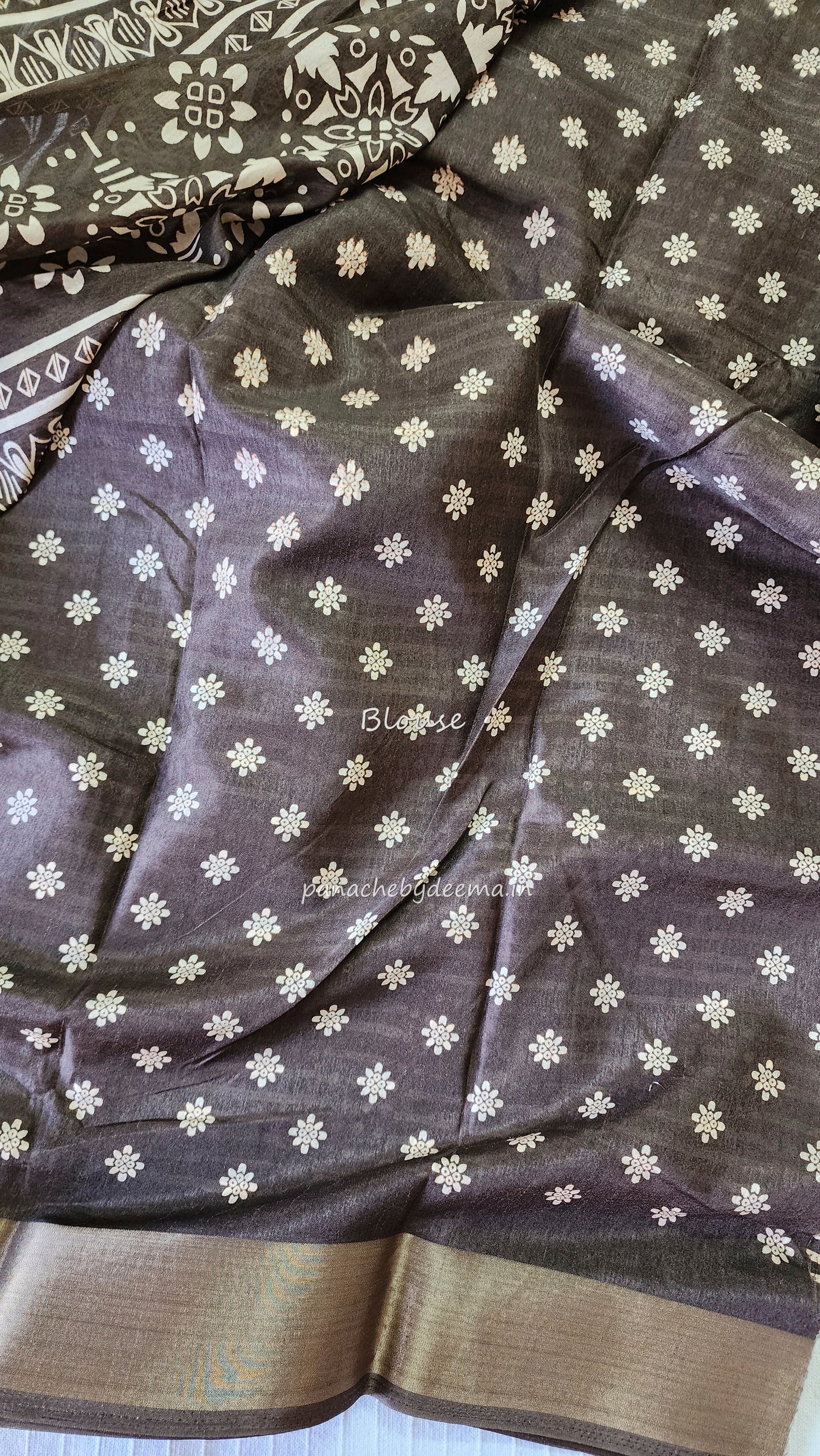 Casual/daily wear saree |brown | S9