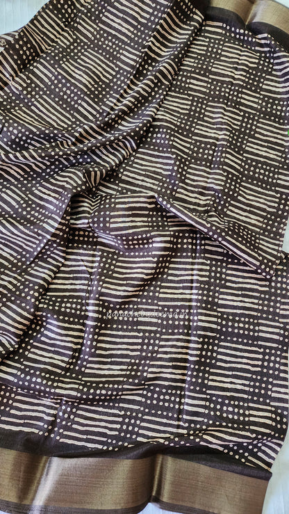 Casual/daily wear saree |brown | S9