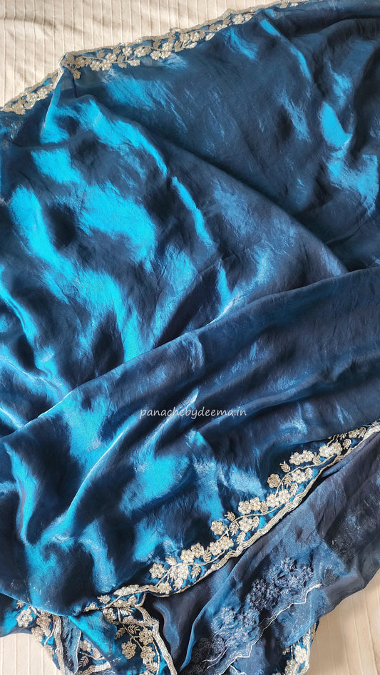 Desiger saree with heavy handwork| Blue | TS6
