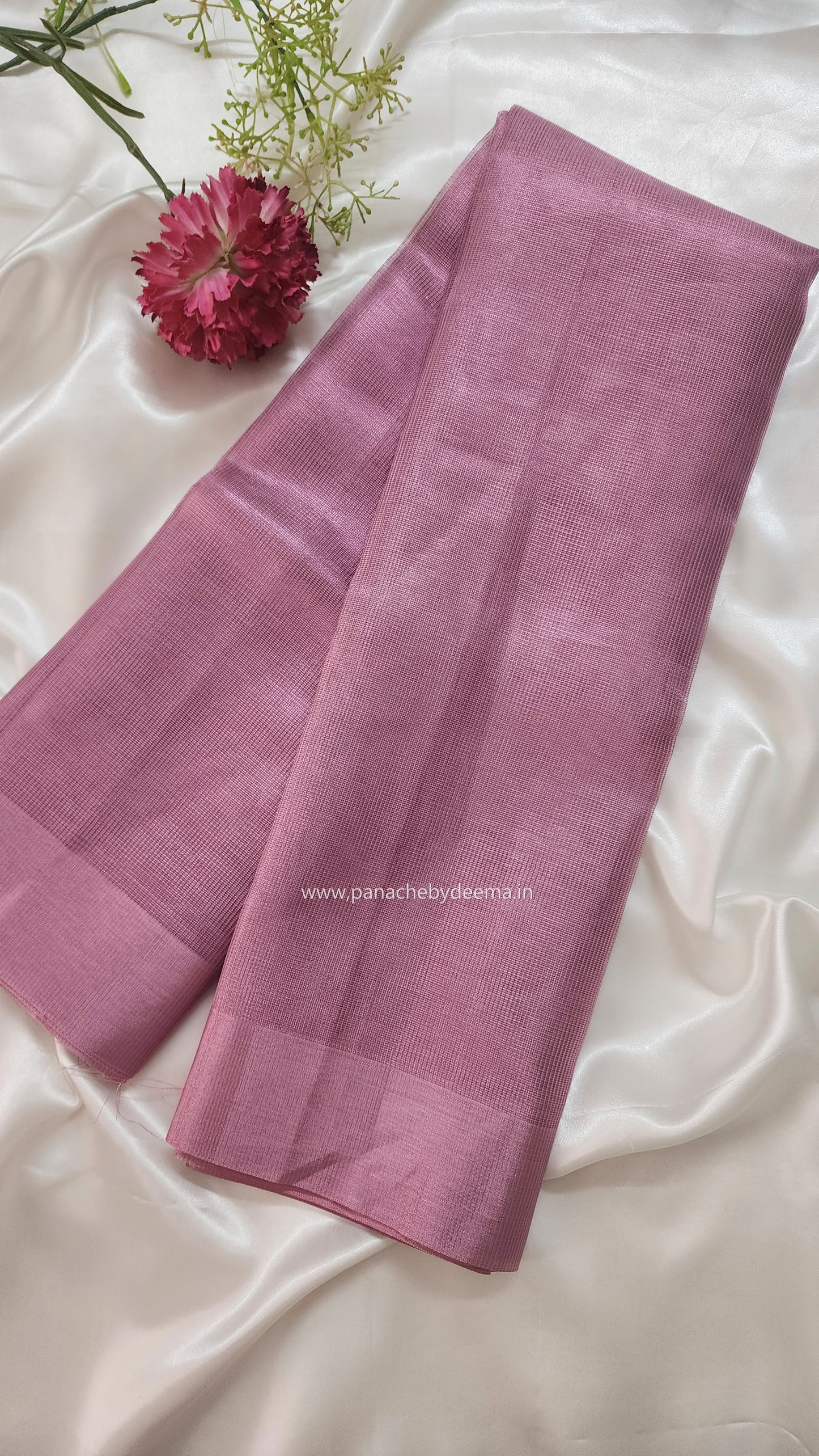 Semi tissue saree | Onion pink | SC100