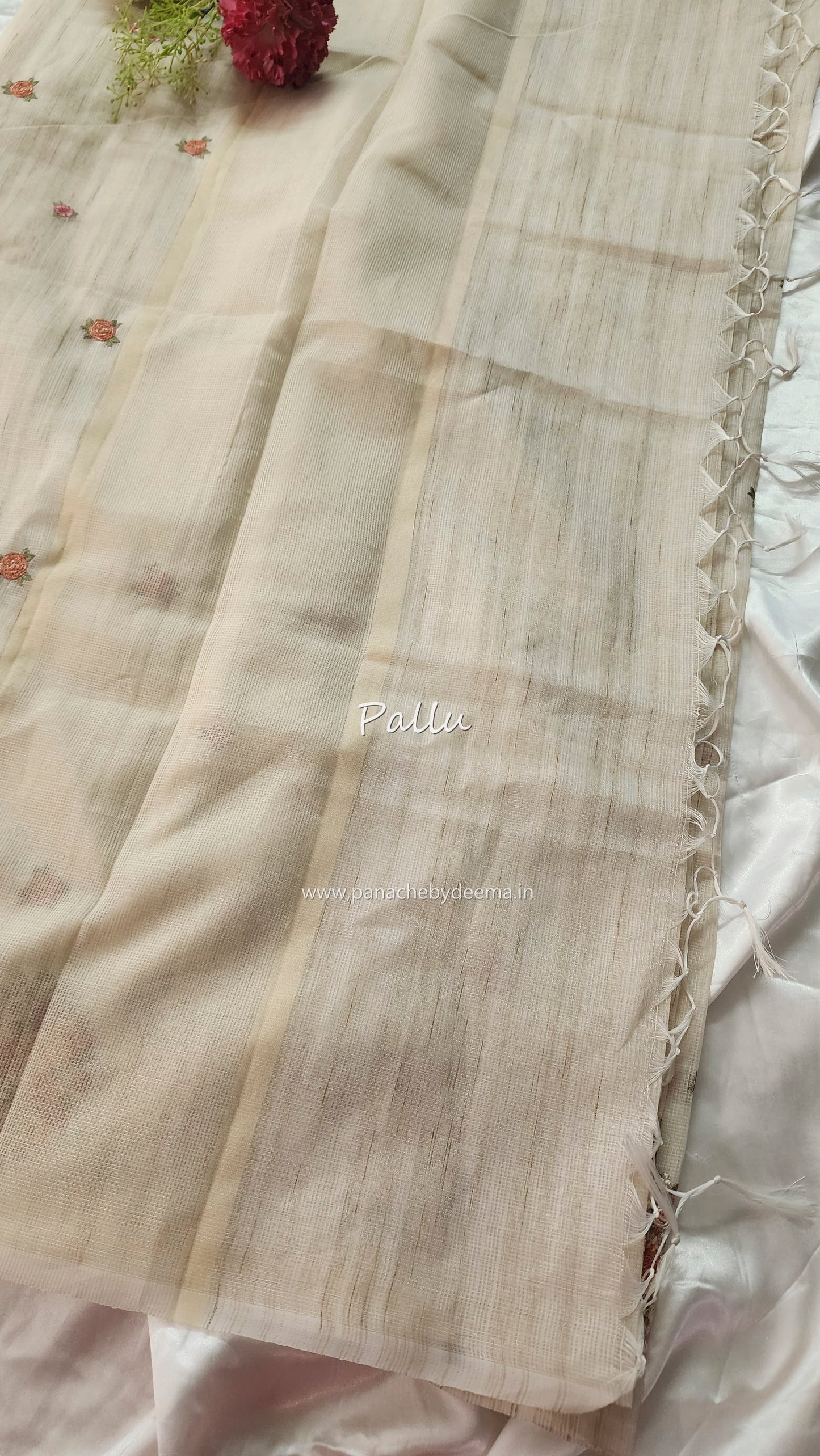 Kota saree with beautiful embroidery| Light Cream| KO1