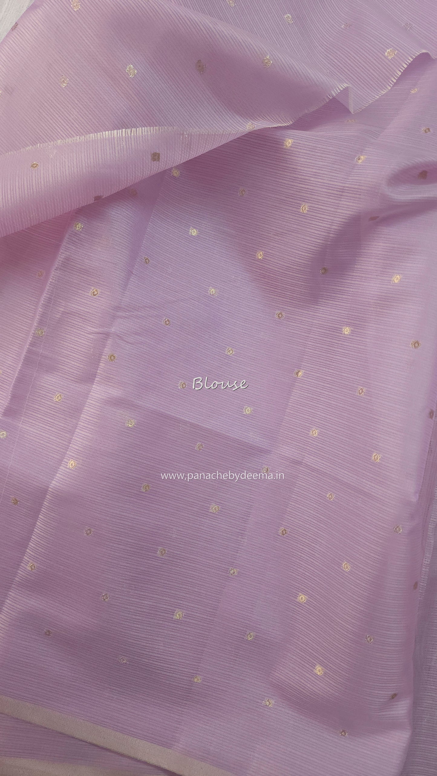 Silky Kota saree with applique work | Lavender| KAP11