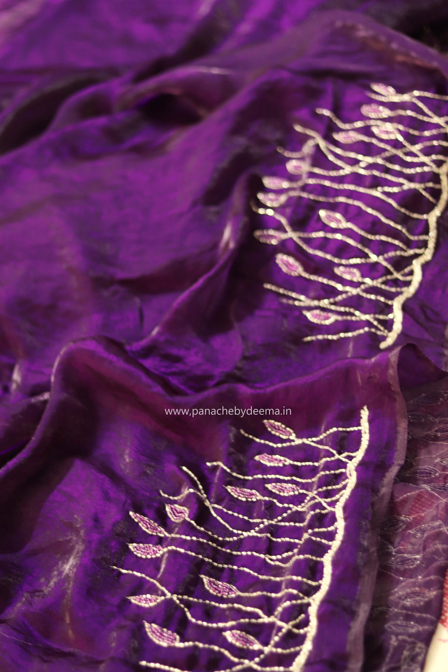 Desiger saree with heavy handwork| Dark violet | TS5