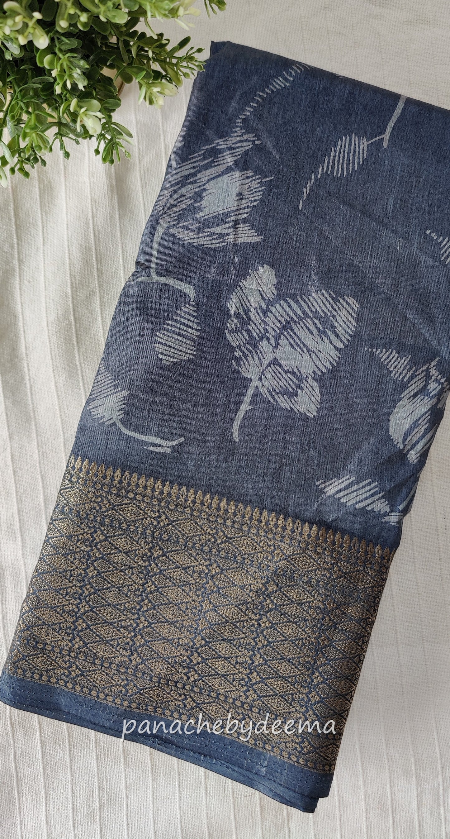 Budget friendly beautiful daily wear saree | Slate blue | SL101