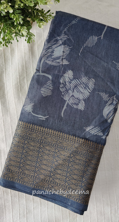 Budget friendly beautiful daily wear saree | Slate blue | SL101
