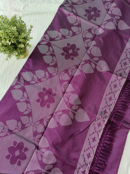 Budget friendly saree with thread embroidery | Purple| D1