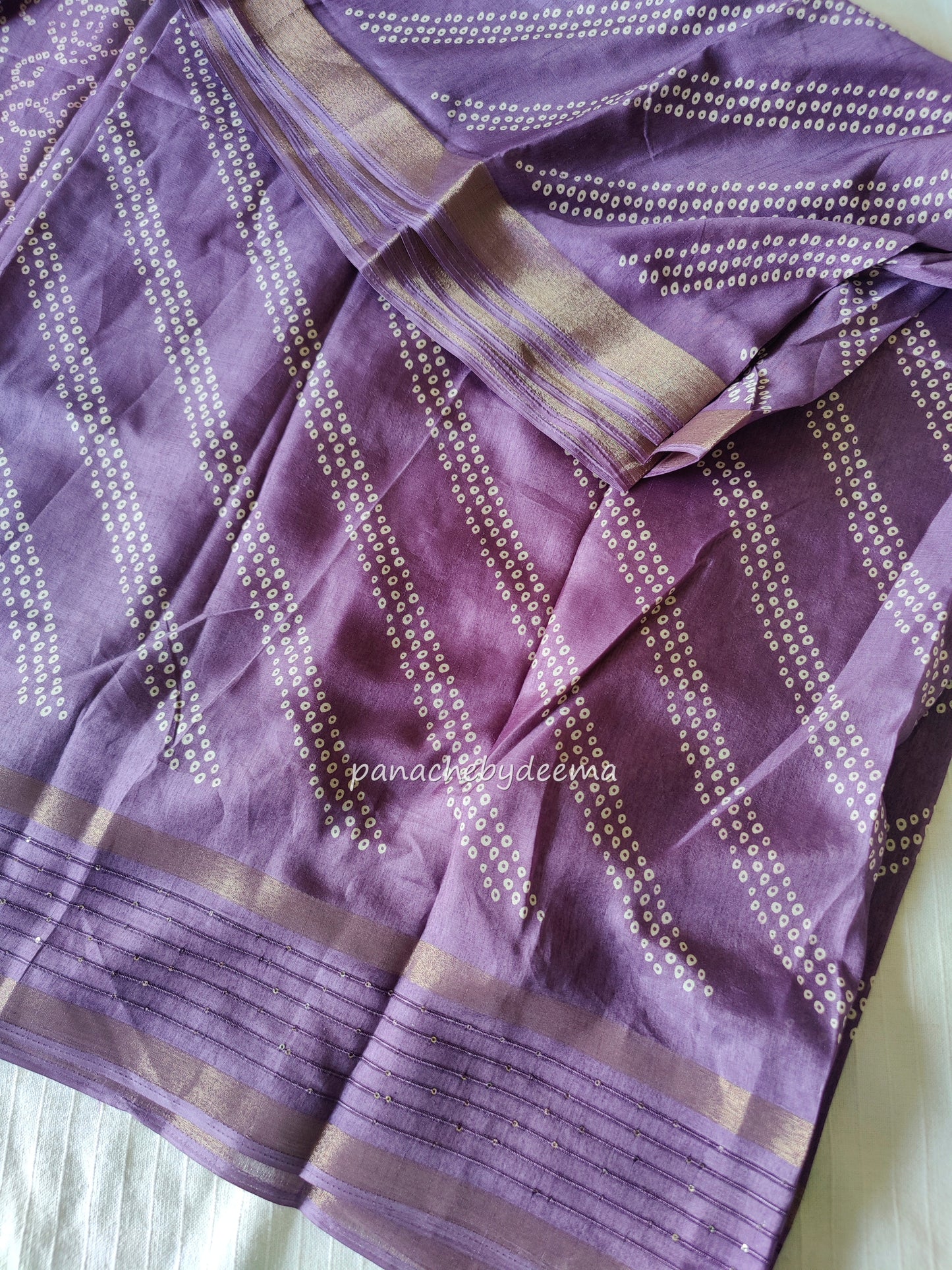 Beautiful daily wear saree with sequined borders | Violet | KA2