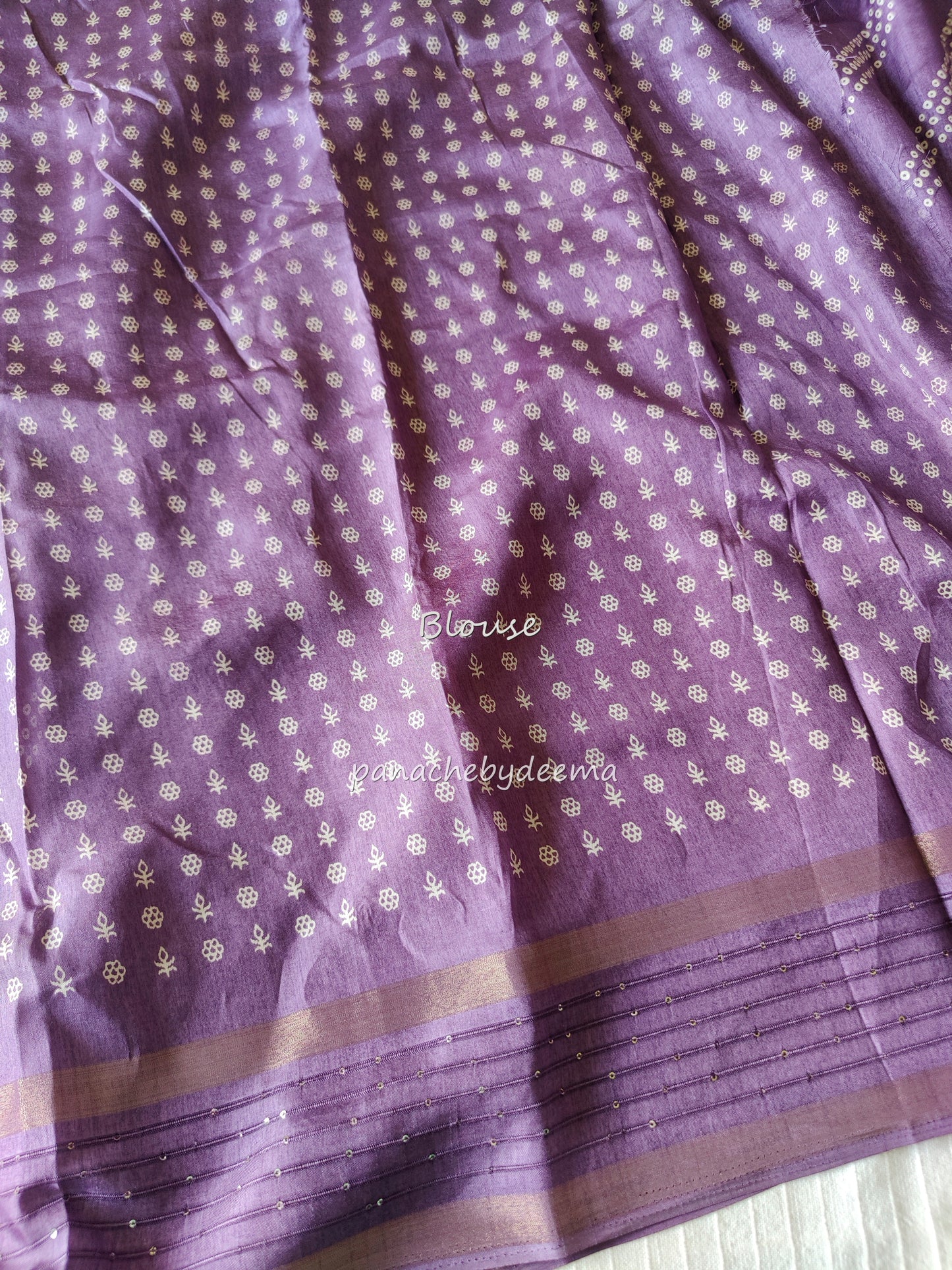 Beautiful daily wear saree with sequined borders | Violet | KA2