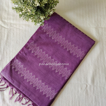 Semi tussar saree with thread weaving| purple| D1