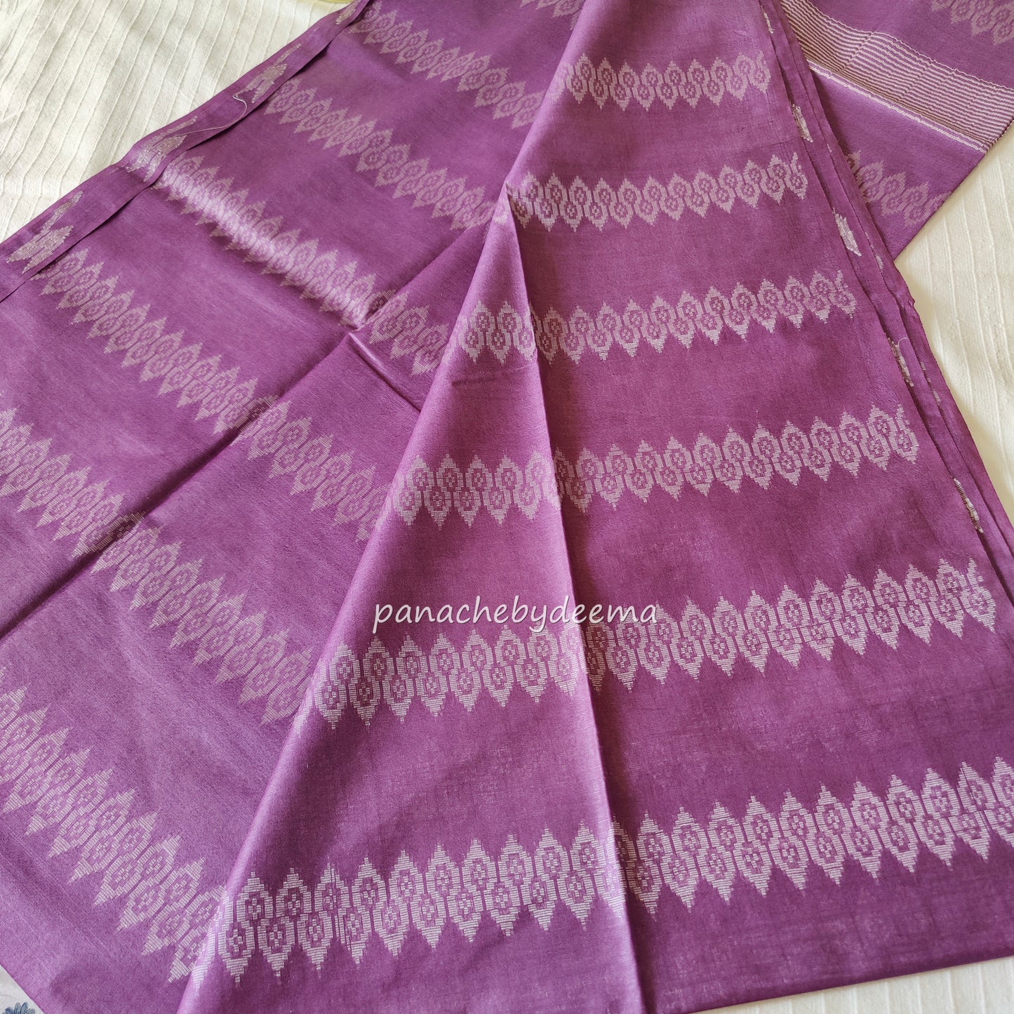 Semi tussar saree with thread weaving| purple| D1