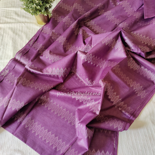 Semi tussar saree with thread weaving| purple| D1