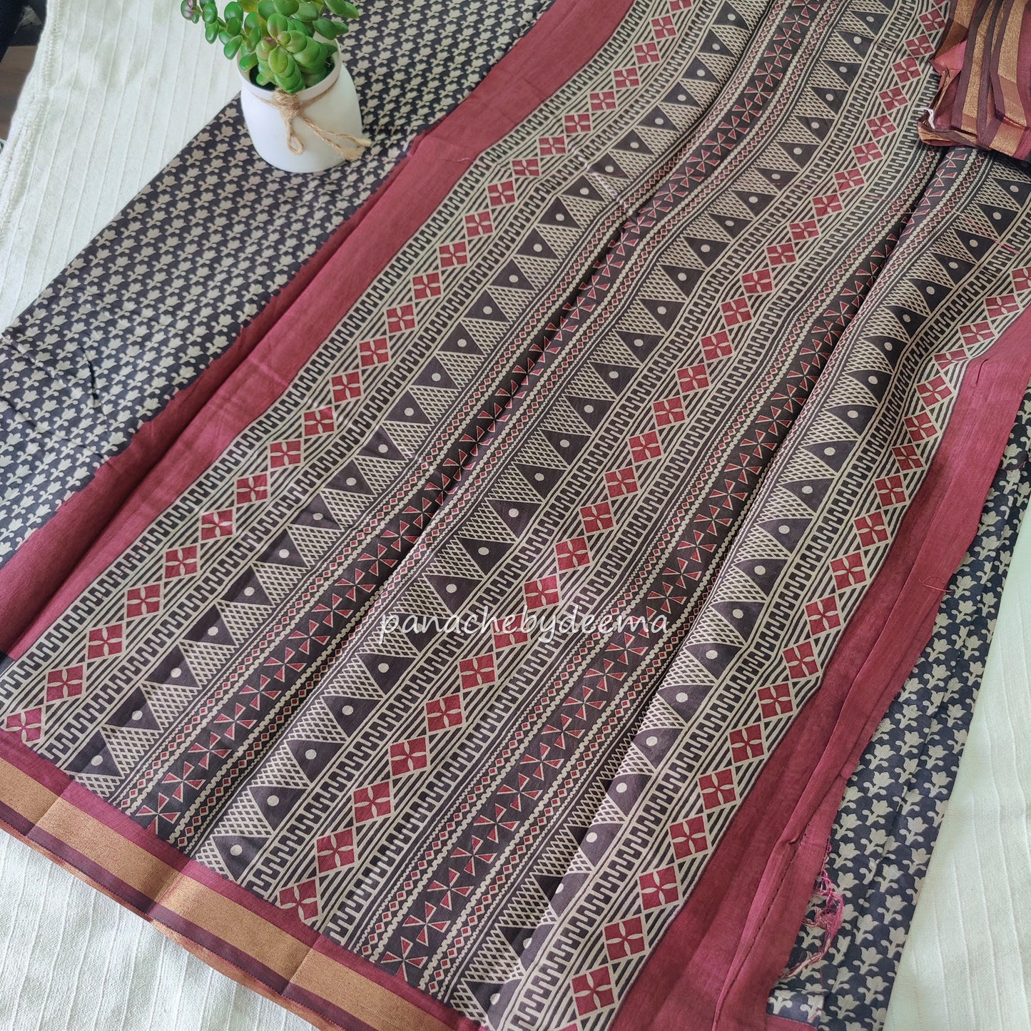 Ajrakh design casual /daily wear saree |MO3