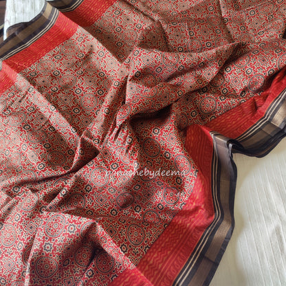 Ajrakh design casual /daily wear saree |MO2
