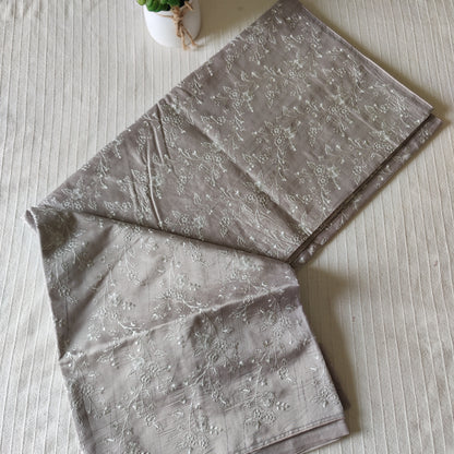 Pastel semi raw silk saree with embroidery | PSTL4