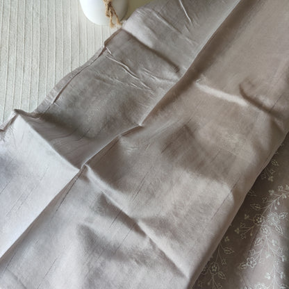 Pastel semi raw silk saree with embroidery | PSTL4