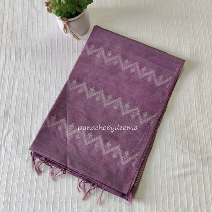 Semi tussar saree with thread weaving| Onion pink| D4