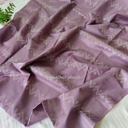 Semi tussar saree with thread weaving| Onion pink| D4
