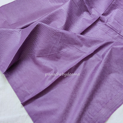 Semi tussar saree with silver zari weaving| Violet | D7