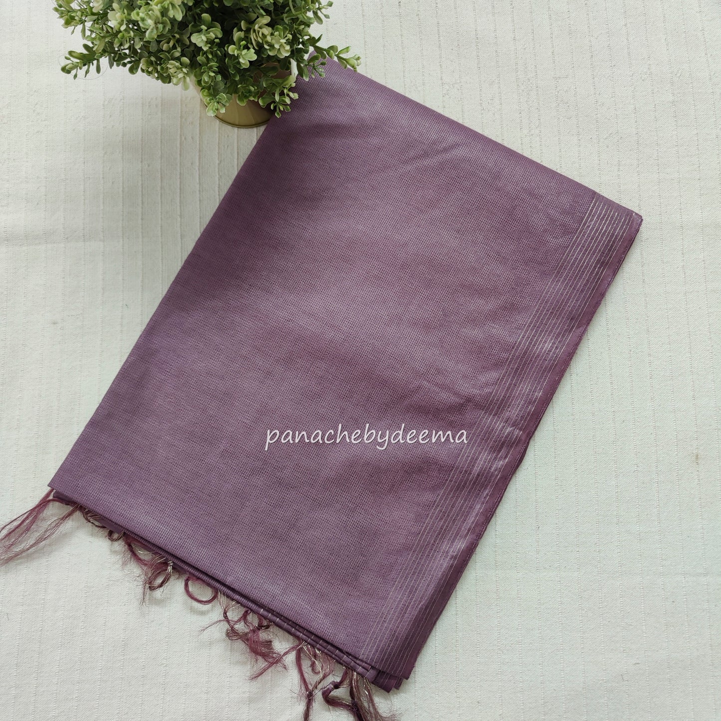 Semi tussar saree with silver zari weaving| Onion pink | D9