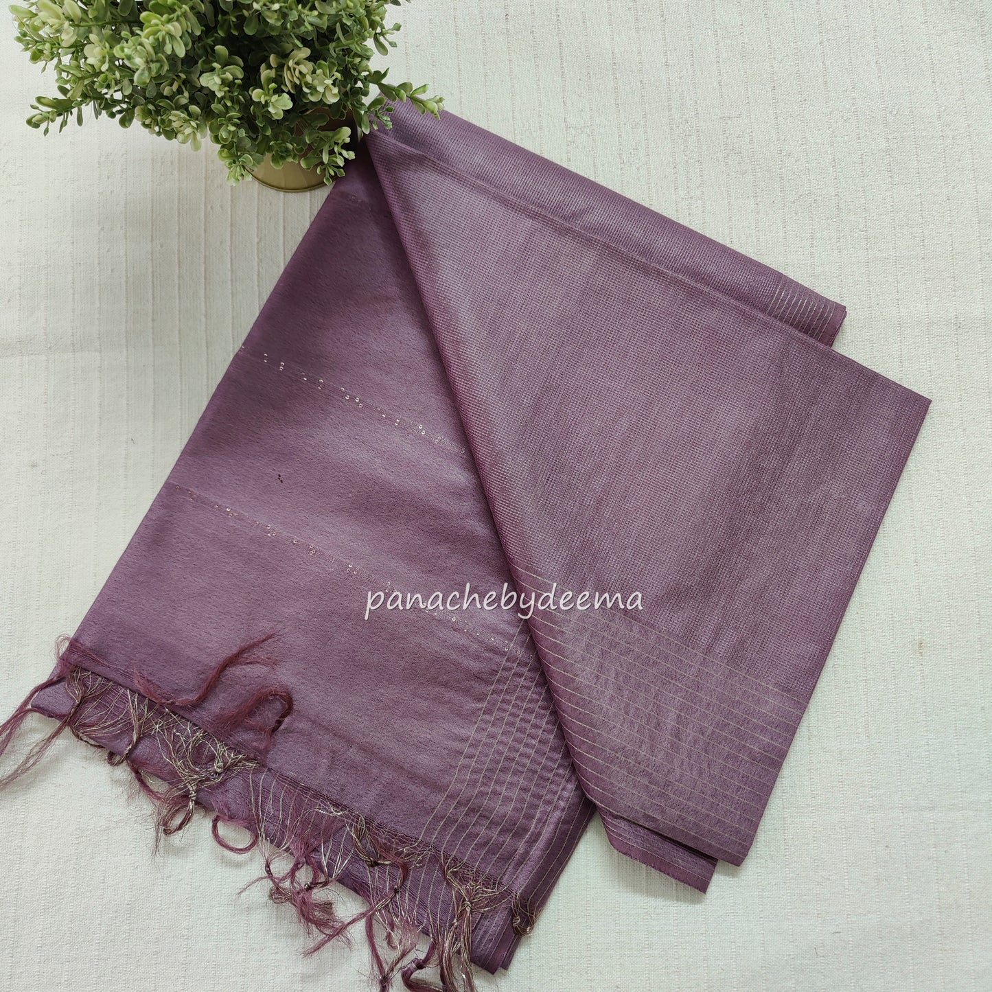 Semi tussar saree with silver zari weaving| Onion pink | D9